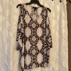 Cold Shoulder Metallic Top